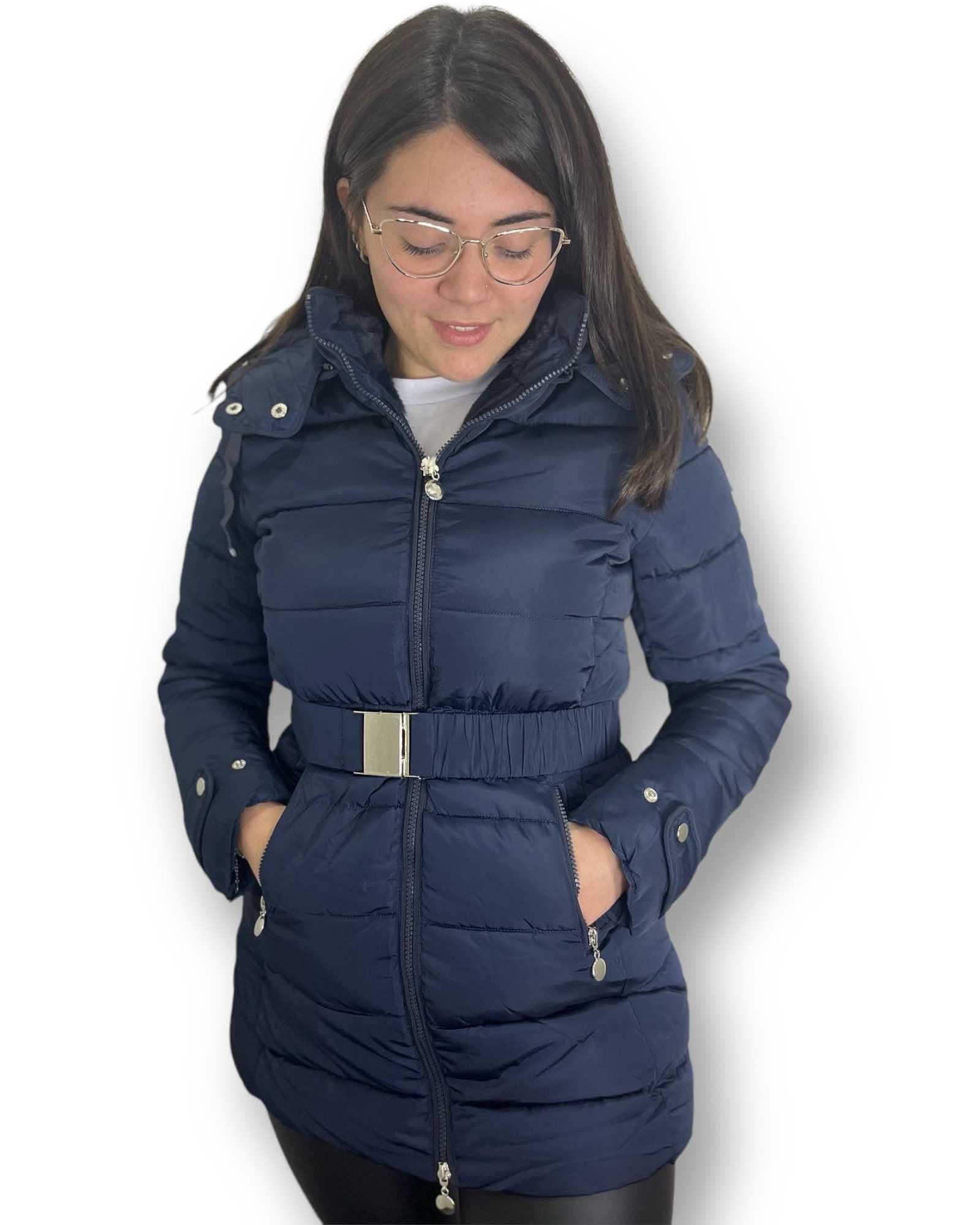 Piumino con cappuccio e cintura Mondello Store