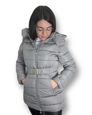 Piumino con cappuccio e cintura Mondello Store