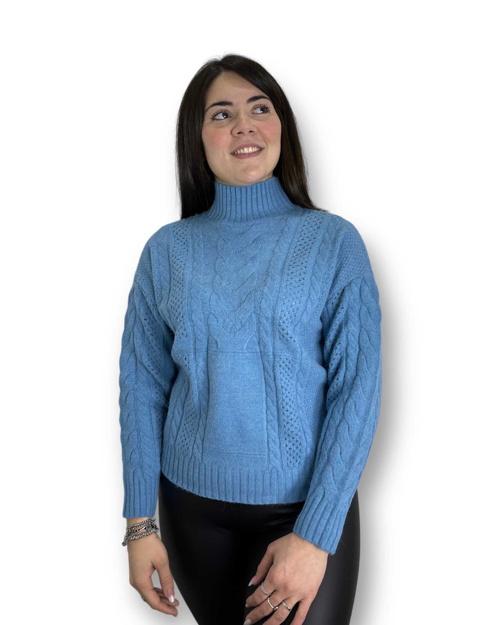 Pullover in maglia a trecce Mondello Store