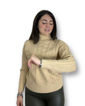 Pullover in maglia a trecce Mondello Store