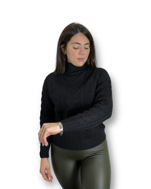 Pullover in maglia a trecce Mondello Store