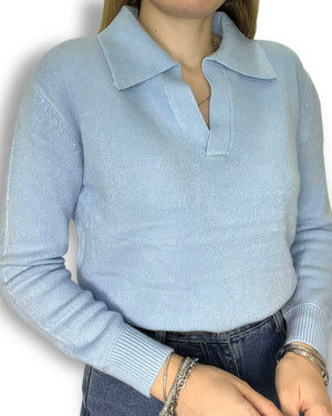Pullover in maglia collo a polo Mondello Store
