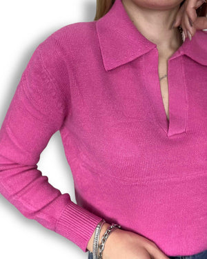 Pullover in maglia collo a polo Mondello Store