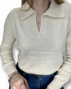 Pullover in maglia collo a polo Mondello Store