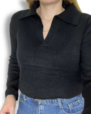 Pullover in maglia collo a polo Mondello Store