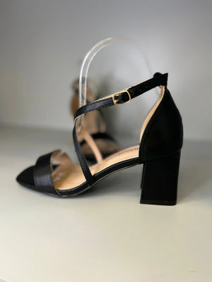 Sandalo Kate in ecopelle nero mondello store