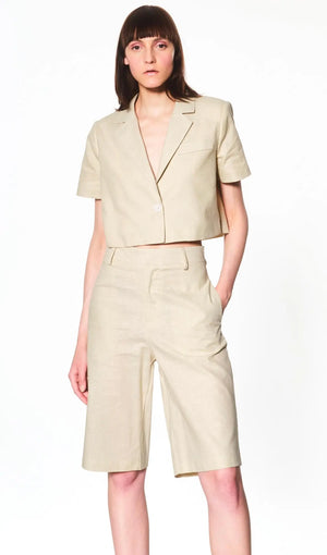 Tailleur Lumina in lino beige Lumina