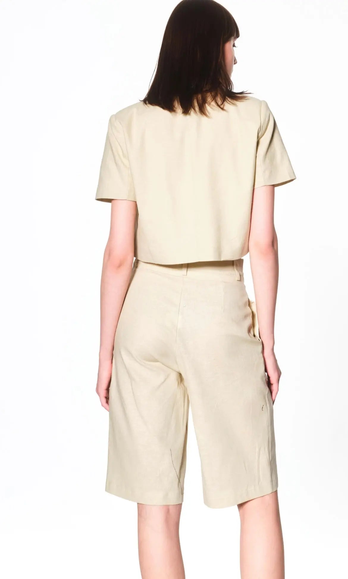 Tailleur Lumina in lino beige Lumina