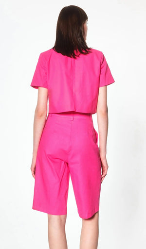 Tailleur Lumina in lino fucsia Lumina