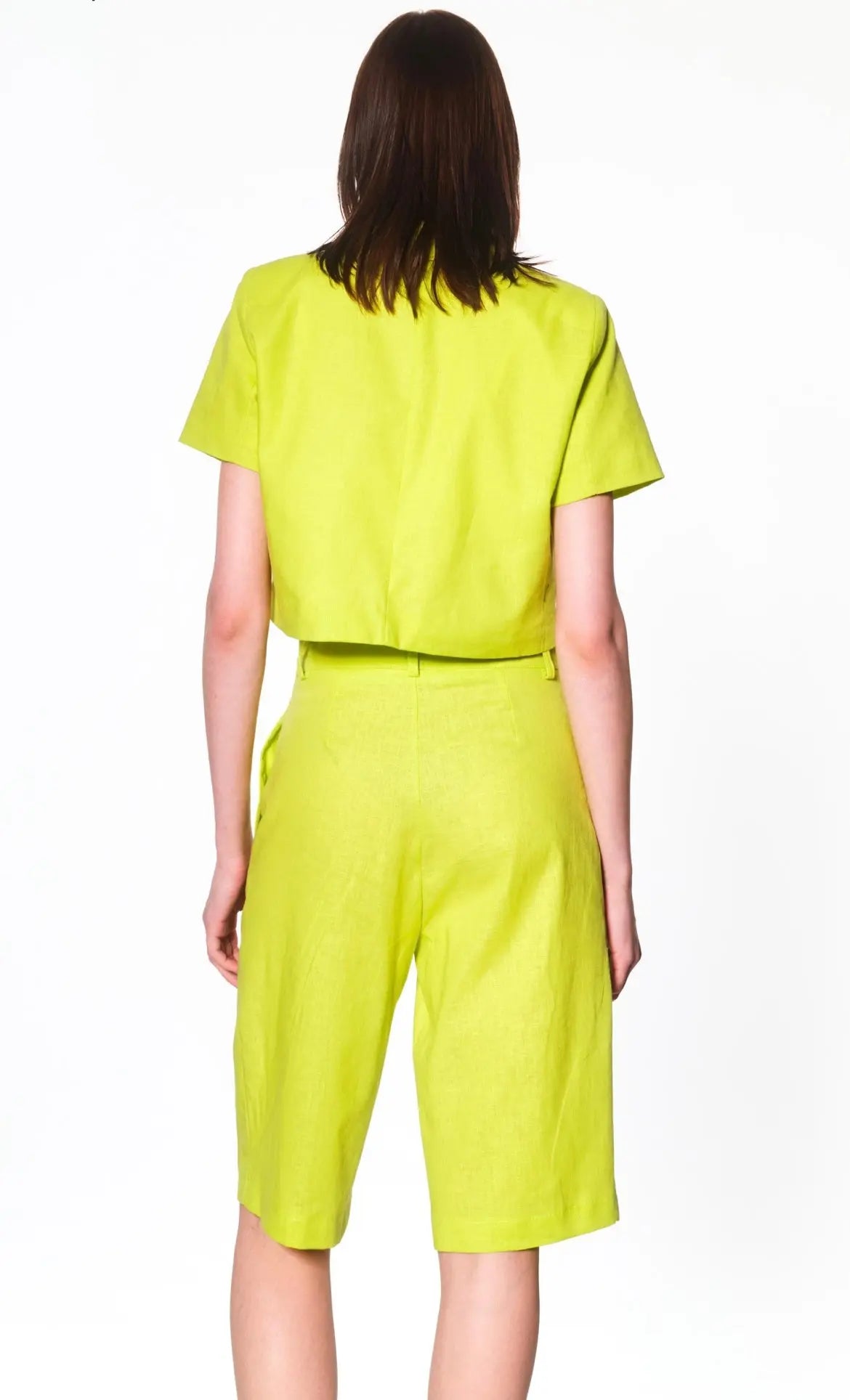 Tailleur Lumina in lino verde Lumina