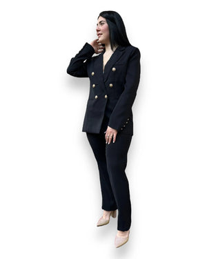 Tailleur doppiopetto con bottoni oro Mondello Store