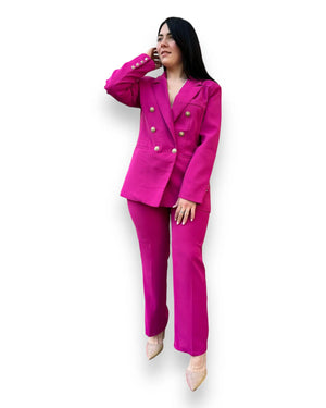 Tailleur doppiopetto con bottoni oro Mondello Store