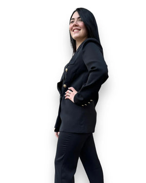 Tailleur doppiopetto con bottoni oro mondello store