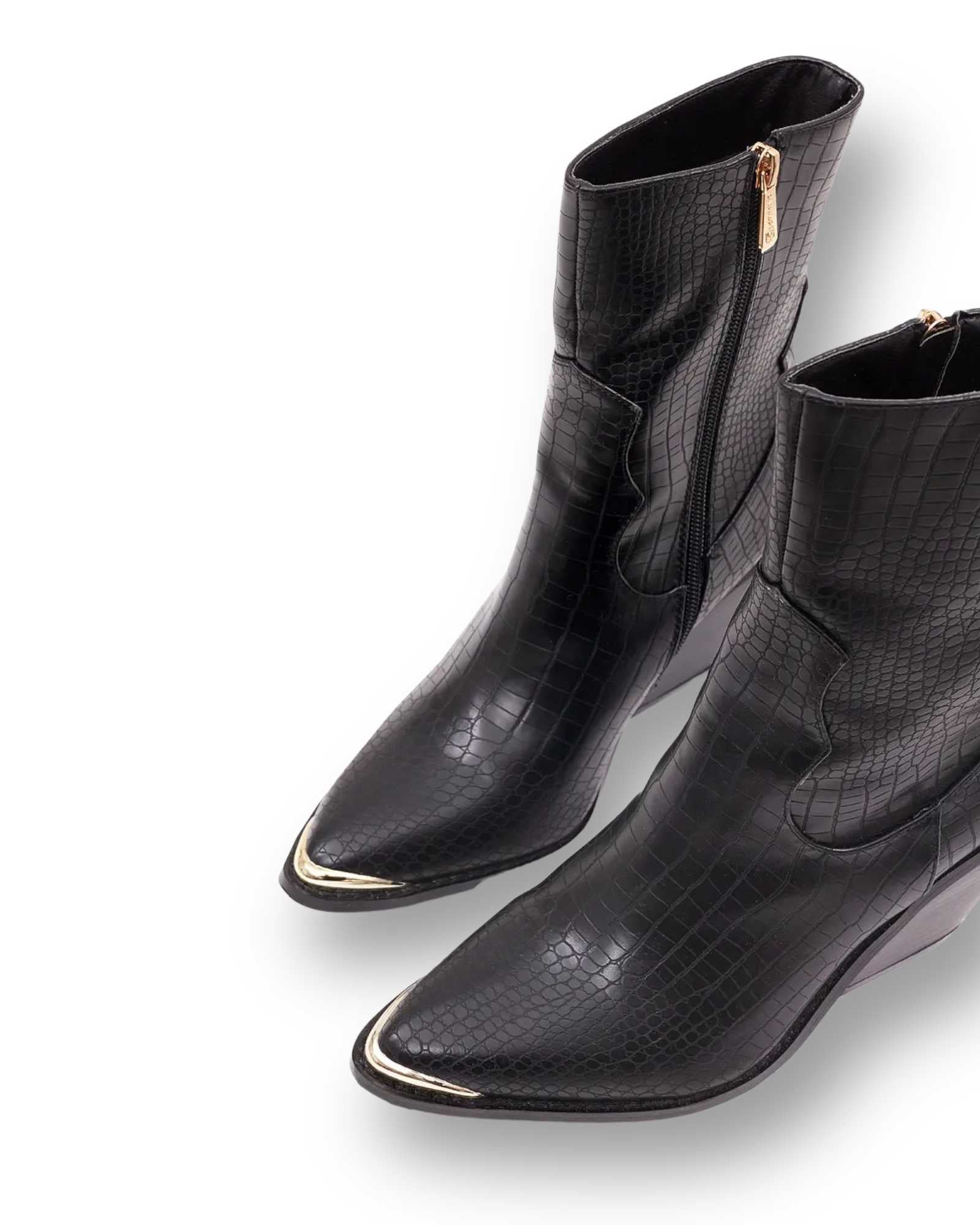 Tronchetto donna con punta oro mondello store