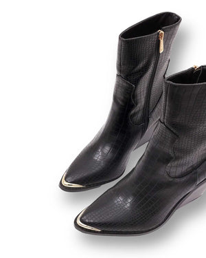 Tronchetto donna con punta oro mondello store