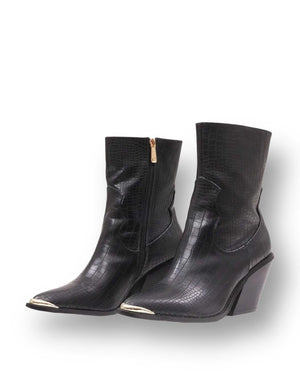 Tronchetto donna con punta oro mondello store