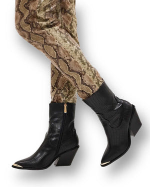 Tronchetto donna con punta oro mondello store