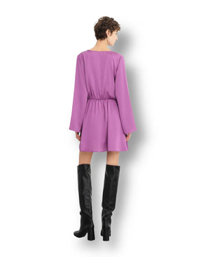 Vestito Lumina satinato applicazione anelli Mondello Store