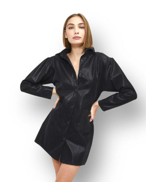 Vestito corto in ecopelle nice