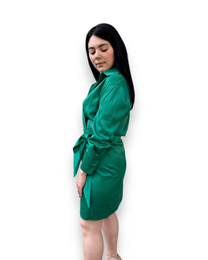 Vestito incrocio satinato Mondello Store