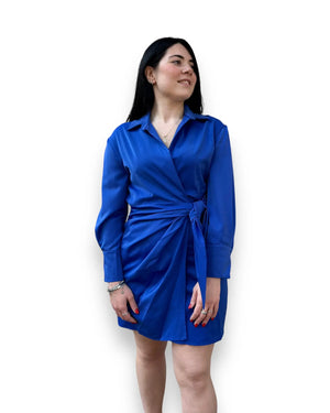 Vestito incrocio satinato Mondello Store