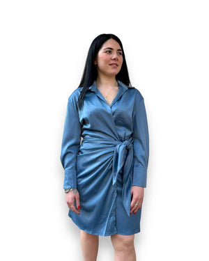 Vestito incrocio satinato Mondello Store