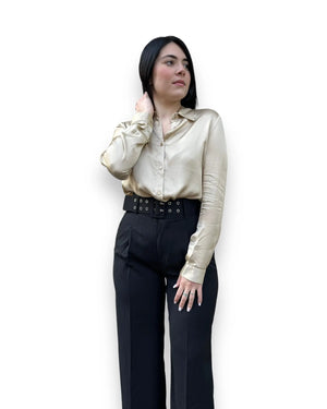 Vicolo camicia satinata oro Vicolo