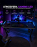 Scrivania Gaming con LED RGB Multicolore 120 x 60 cm, Tavolo PC con Passacavi