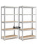 Scaffale Modulare 5 Ripiani in Acciaio Zincato e MDF - Mondello Store