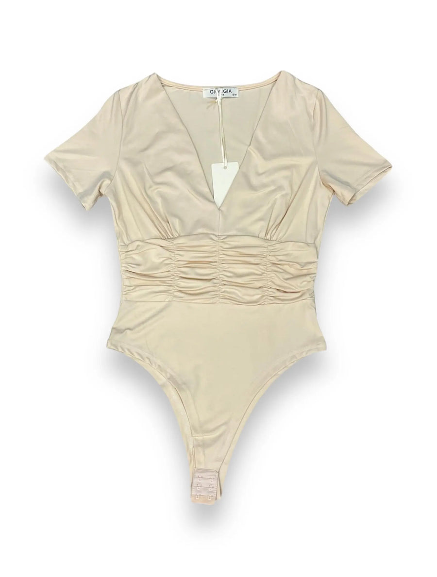 Body mezza manica con drappeggio mondello store