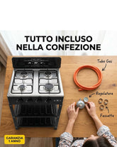 Fornello a Gas 4 Fuochi con Supporto a 2 Ripiani AMC - Mondello Store