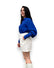 Camicia blu con polsino lungo mondello store