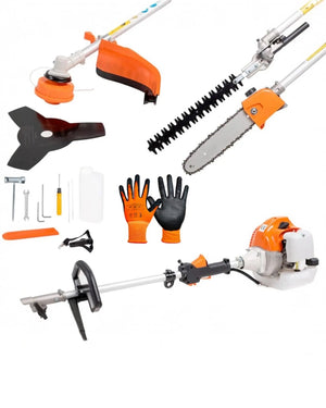 Decespugliatore a scoppio 4 in 1 tagliasiepi troncarami motosega 52cc 2 tempi - Mondello Store