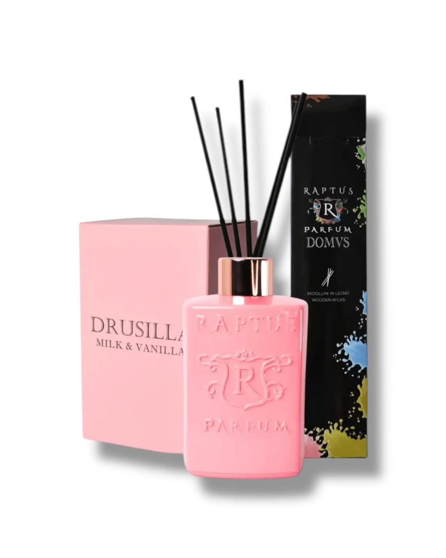 Diffusore profumo casa ambiente fragranza latte e vaniglia Drusilla Raptus Mondello Store