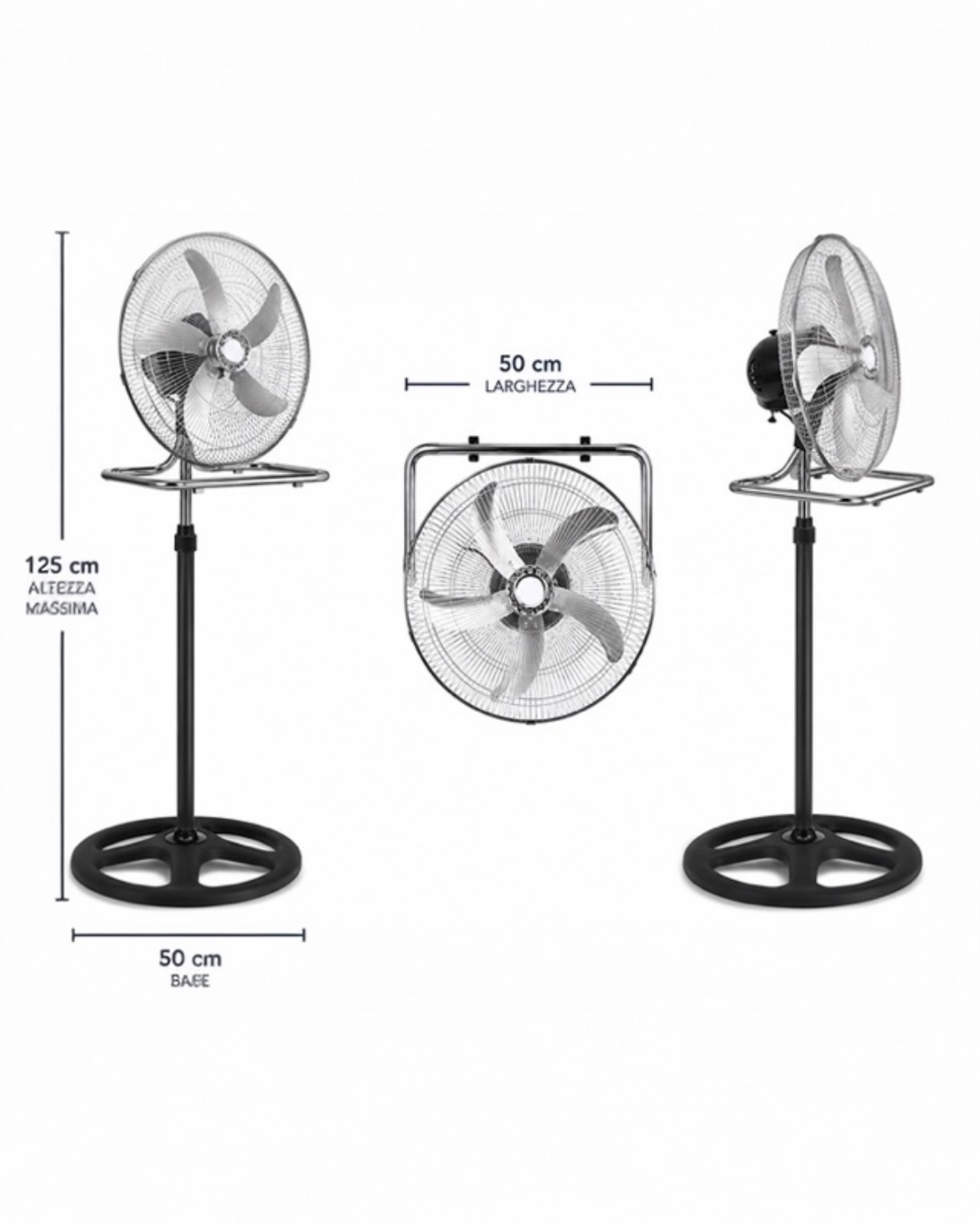 Ventilatore a Piantana 3 in 1 Pale 40 cm 3 Velocità - Mondello Store
