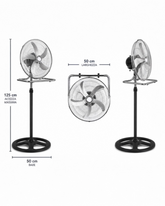 Ventilatore a Piantana 3 in 1 Pale 40 cm 3 Velocità - Mondello Store