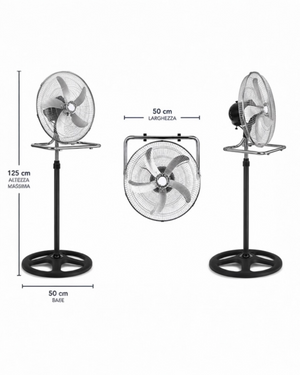 Ventilatore a Piantana 3 in 1 Pale 40 cm 3 Velocità - Mondello Store