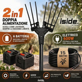 Abbacchiatore Olive Scuotiolive a Batteria Elettrico 2 in 1 3 Metri 12V 220W