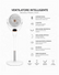 Ventilatore a piantana smart intelligente silenzioso con telecomando e comandi vocali 6 velocità oscillazione orizzontale e verticale con timer intelligente