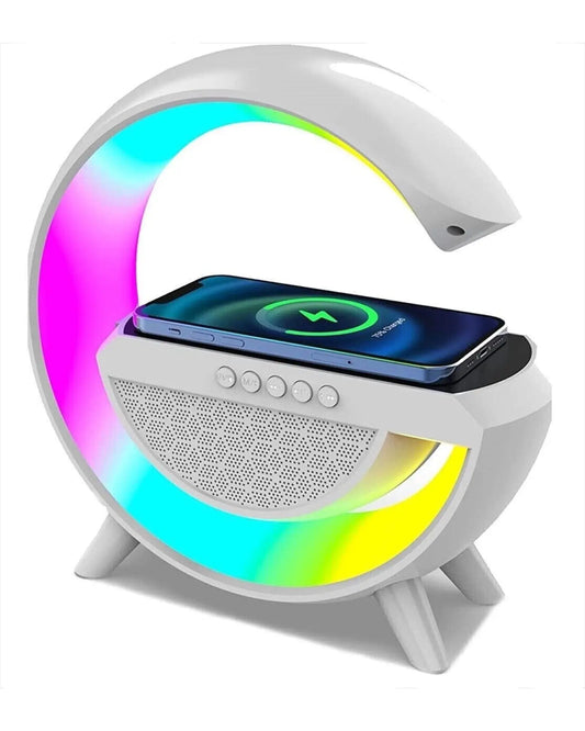 Lampada LED G-Lamp RGB con Ricarica Wireless Bluetooth Speaker Ricaricabile Radio FM SD Mondello Store