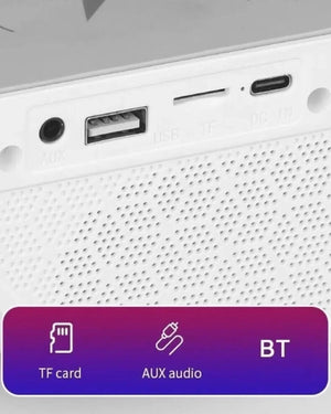 Lampada LED G-Lamp RGB con Ricarica Wireless Bluetooth Speaker Ricaricabile Radio FM SD Mondello Store