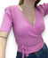 Maglia in filo ad incrocio beige mondello store