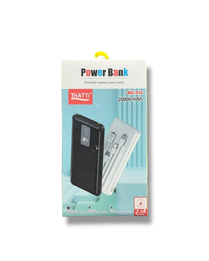 Power bank caricatore portatile 20000mah 4 ingressi cavo Mondello Store