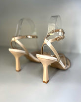 Sandali con tacco champagne Mondello Store