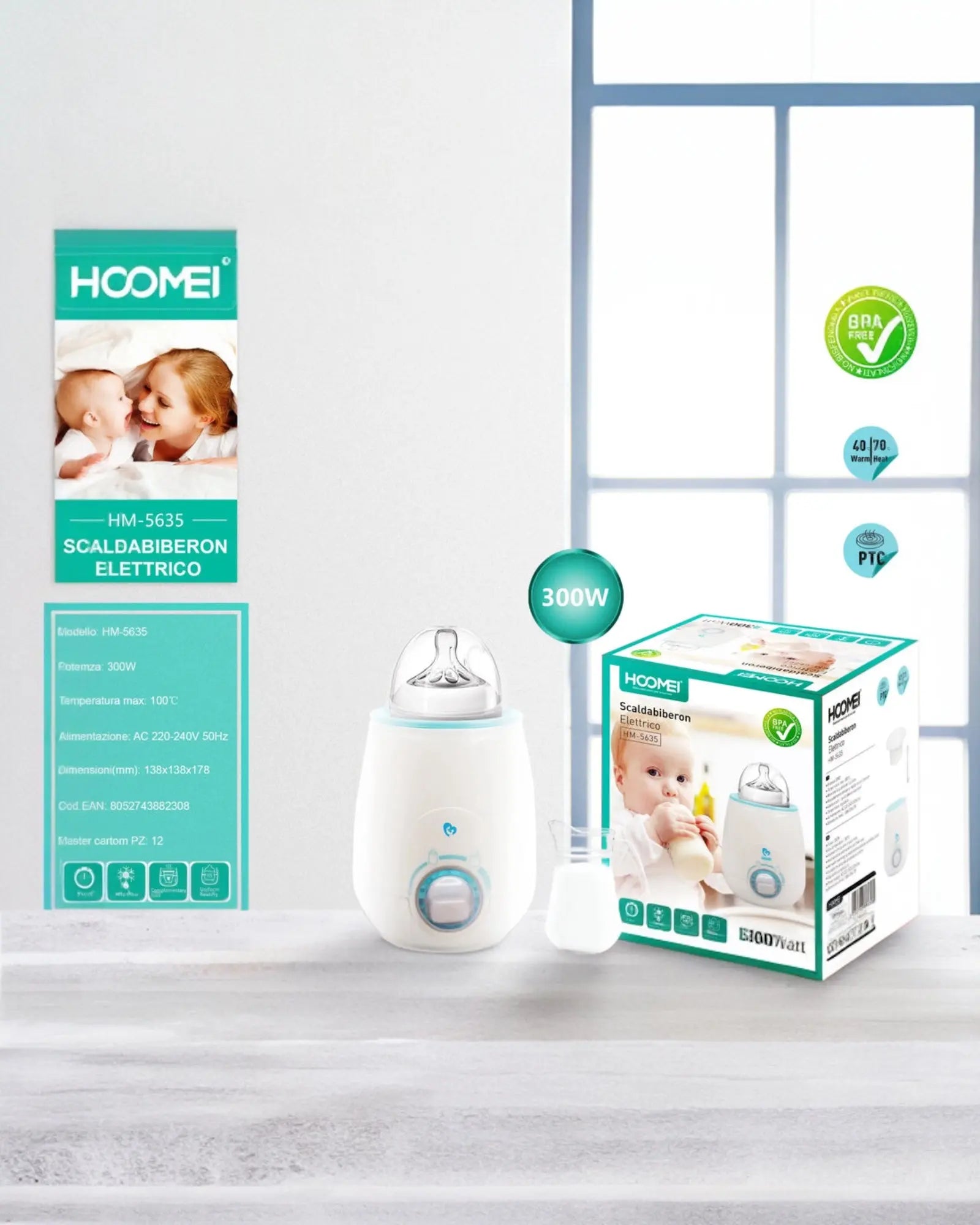 Scalda biberon elettrico Hoomei Hoomei