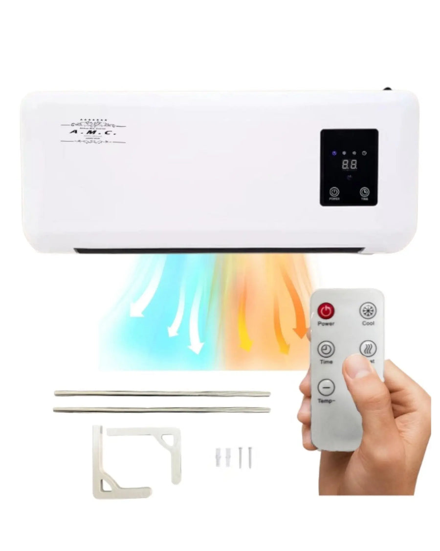 Stufa Elettrica da Parete Basso Consumo Caldo/Freddo Termoconvettore Max 2000W Mondello Store
