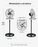 Ventilatore a Piantana 3 in 1 Pale 40 cm 3 Velocità