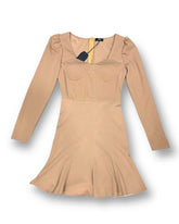 Abito corto elegante beige akè
