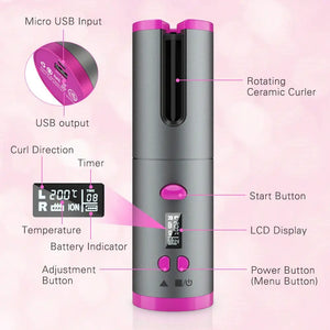 Arricciacapelli automatico senza fili usb power bank Mondello Store