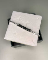 Bracciale tennis argento con cristalli in acciaio Mondello Store